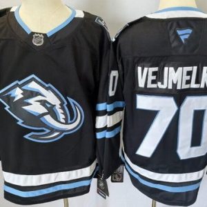 Utah Mammoth #70 Karel Vejmelka Black Authentic Jersey
