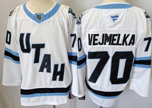 Utah Mammoth #70 Karel Vejmelka White Authentic Jersey