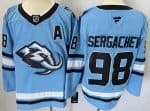 Utah Mammoth #98 Mikhail Sergachev Blue Authentic Jersey
