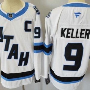 Utah Mammoth #9 Clayton Keller White Authentic Jersey