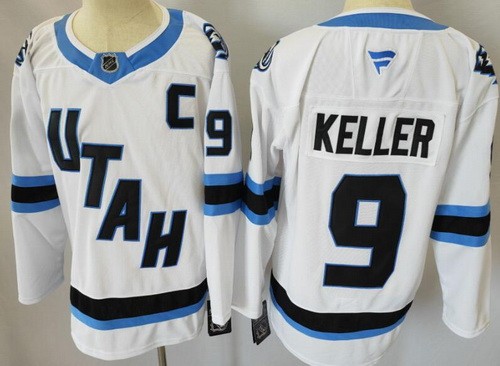Utah Mammoth #9 Clayton Keller White Authentic Jersey