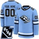 Utah Mammoth Customized Blue Fanatics Authentic Jersey
