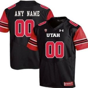 Utah Utes Customized Black College Football Jersey