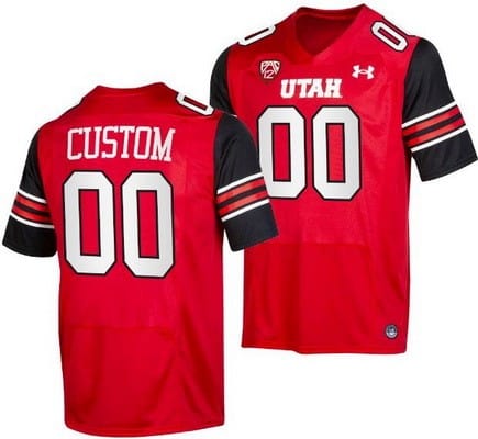 Utah Utes Customized Red College Football Jersey