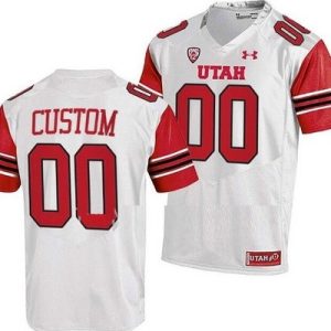 Utah Utes Customized White College Football Jersey