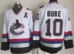 Vancouver Canucks #10 Pavel Bure White Throwback Jersey