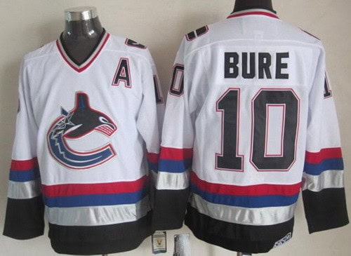 Vancouver Canucks #10 Pavel Bure White Throwback Jersey