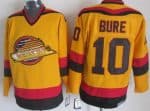 Vancouver Canucks #10 Pavel Bure Yellow Throwback Jersey