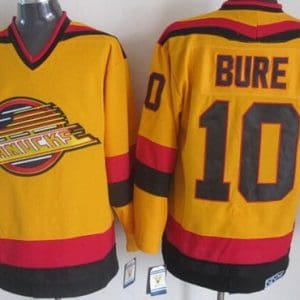 Vancouver Canucks #10 Pavel Bure Yellow Throwback Jersey