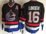 Vancouver Canucks #16 Trevor Linden Black Retro Jersey