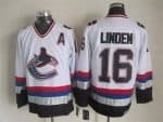 Vancouver Canucks #16 Trevor Linden White Throwback Jersey