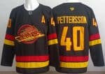 Vancouver Canucks #40 Elias Pettersson Black Alternate Authentic Jersey