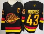 Vancouver Canucks #43 Quinn Hughes Black Alternate Authentic Jersey