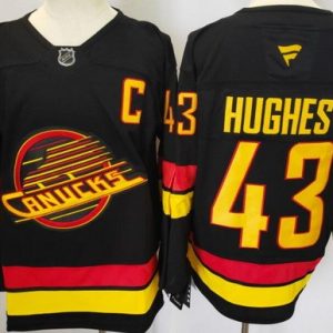 Vancouver Canucks #43 Quinn Hughes Black Alternate Authentic Jersey