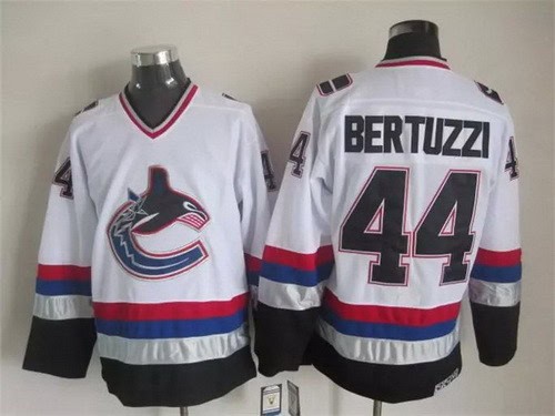 Vancouver Canucks #44 Todd Bertuzzi White Throwback Jersey