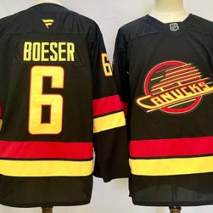Vancouver Canucks #6 Brock Boeser Black Alternate Authentic Jersey