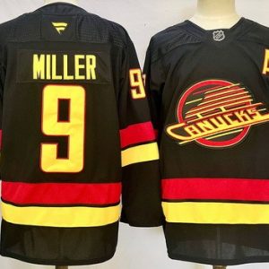 Vancouver Canucks #9 JT Miller Black Alternate Authentic Jersey