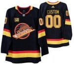 Vancouver Canucks Customized Black 50th Anniversary Authentic Jersey