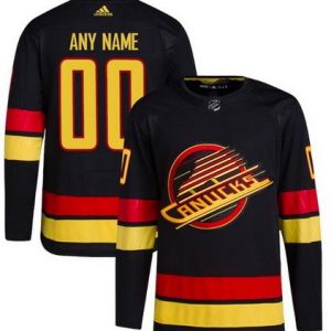 Vancouver Canucks Customized Black Alternate Authentic Jersey