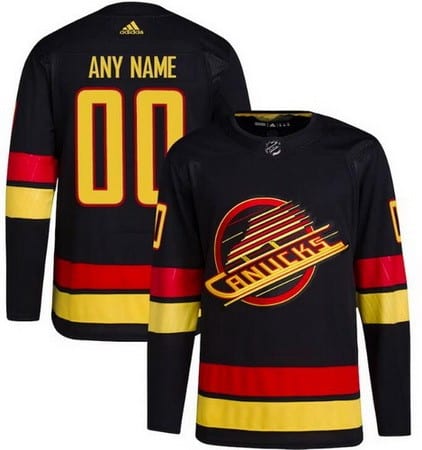 Vancouver Canucks Customized Black Alternate Authentic Jersey