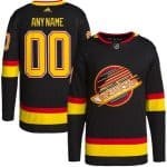 Vancouver Canucks Customized Black Alternate Retro Authentic Jersey
