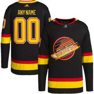 Vancouver Canucks Customized Black Alternate Retro Authentic Jersey