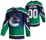 Vancouver Canucks Customized Blue 2021 Reverse Retro Authentic Jersey