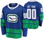 Vancouver Canucks Customized Blue Alternate Authentic Jersey