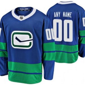 Vancouver Canucks Customized Blue Alternate Authentic Jersey