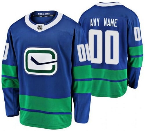 Vancouver Canucks Customized Blue Alternate Authentic Jersey