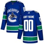 Vancouver Canucks Customized Blue Authentic Jersey