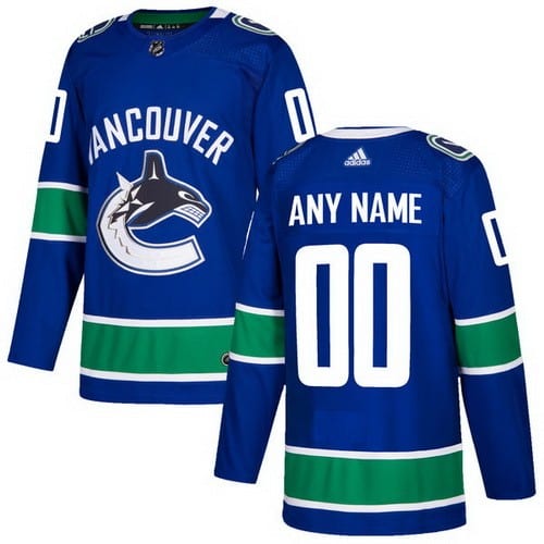Vancouver Canucks Customized Blue Authentic Jersey