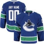 Vancouver Canucks Customized Blue Fanatics Authentic Jersey