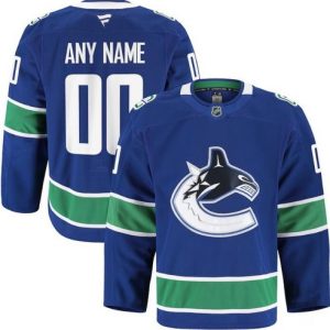 Vancouver Canucks Customized Blue Fanatics Authentic Jersey
