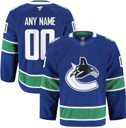 Vancouver Canucks Customized Blue Fanatics Authentic Jersey
