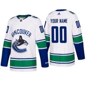 Vancouver Canucks Customized White Authentic Jersey