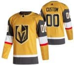 Vegas Golden Knights Customized Gold 2021 Alternate Authentic Jersey