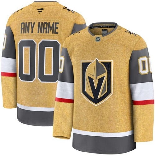 Vegas Golden Knights Customized Gold Fanatics Authentic Jersey