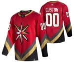 Vegas Golden Knights Customized Red 2021 Reverse Retro Authentic Jersey