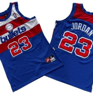Washington Bullets #23 Michael Jordan Blue Throwback Swingman Jersey