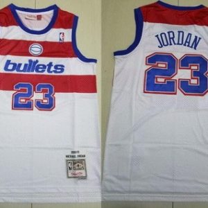Washington Bullets #23 Michael Jordan Whtie 2002 Throwback Swingman Jersey
