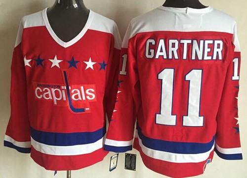 Washington Capitals #11 Mike Gartner Red Winter Classic Throwback Jersey