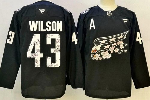 Washington Capitals #43 Tom Wilson Black 50th Authentic Jersey