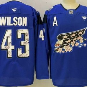 Washington Capitals #43 Tom Wilson Blue 50th Authentic Jersey