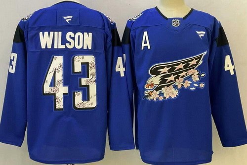 Washington Capitals #43 Tom Wilson Blue 50th Authentic Jersey