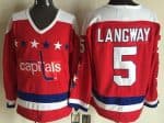 Washington Capitals #5 Rod Langway Red Winter Classic Throwback Jersey