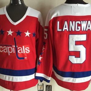 Washington Capitals #5 Rod Langway Red Winter Classic Throwback Jersey