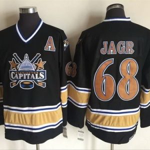 Washington Capitals #68 Jaromir Jagr Black Throwback Jersey