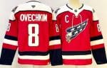 Washington Capitals #8 Alex Ovechkin Red Alternate Authentic Jersey