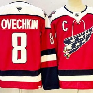 Washington Capitals #8 Alex Ovechkin Red Alternate Authentic Jersey